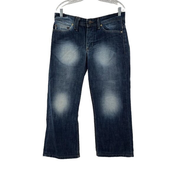 Armani Exchange Other - Armani Exchange A/X Jeans 33x26 Blue Denim Straight Fit EUC Distressed